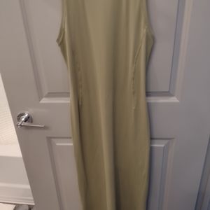 LULULEMON ALL ALIGNED MIDI DRESS - BRONZE GREEN - SIZE 6